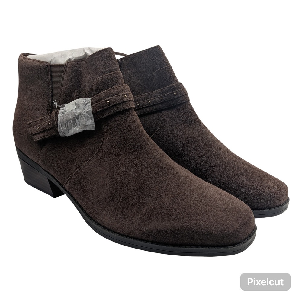 Clarks Collection Danyelle Wish Brown Suede Ankle Boots Mens 11 M